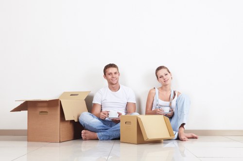 Experienced movers handling furniture during a Claphamcommon move