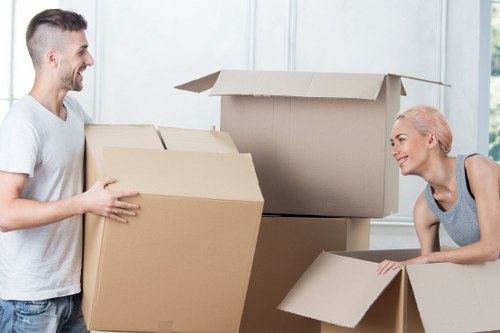 Professional removal van loading household items in Clapham Common