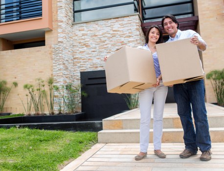 Business move logistics and packing for an office relocation